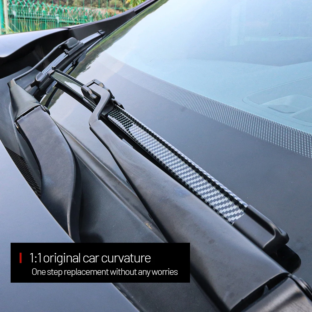 لتويوتا كامري XV20 XV30 XV40 XV50 XV70 1997-2023 2017 2018 2 قطعة الجبهة ممسحة زجاج أمامي شفرات مساحات الزجاج الأمامي ألياف الكربون