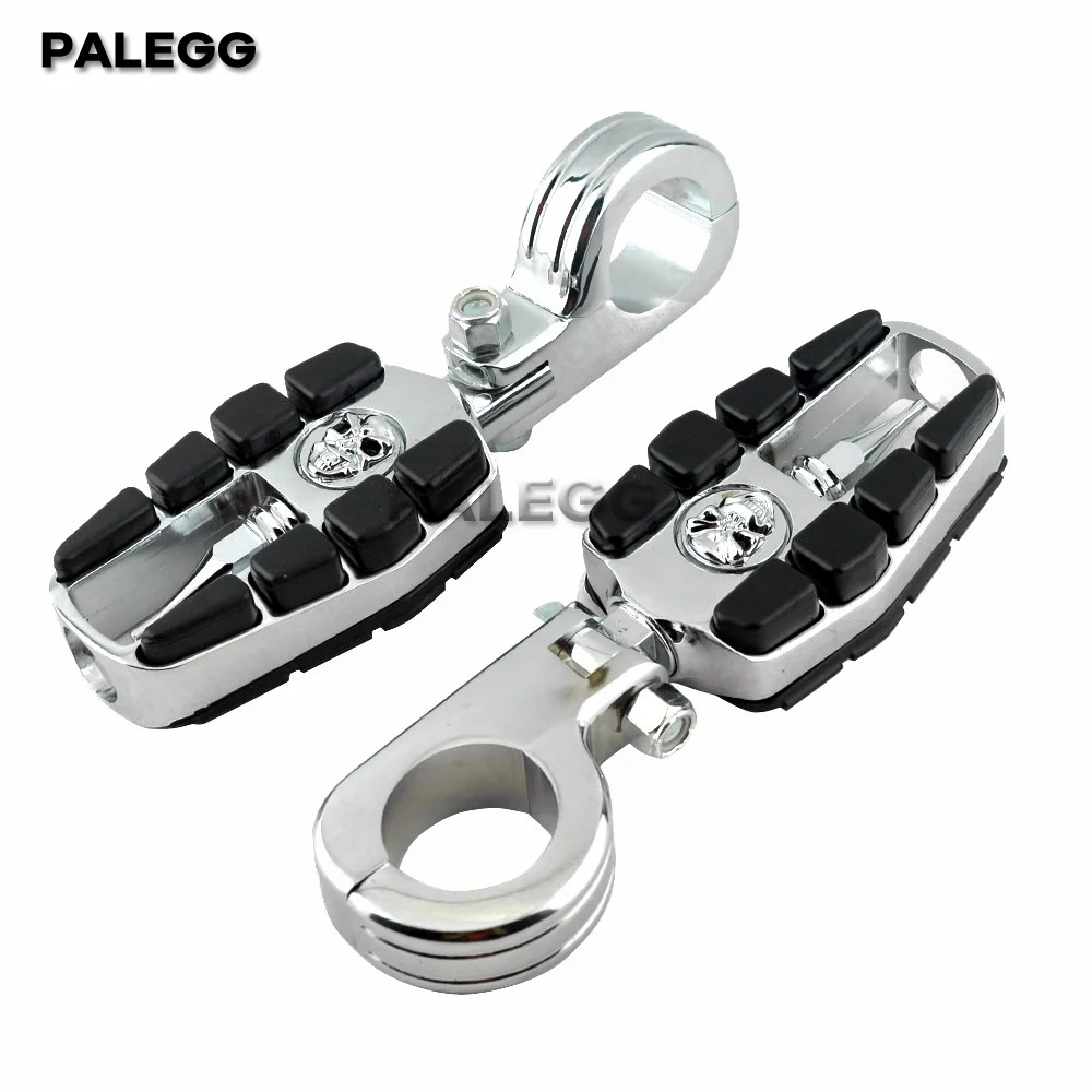 Motorcycle 1.25" 32mm Engine Guard Highway Foot Pegs Bracket For Honda Harley Touring Softail Street Bob Road King Dyna Fat Boy view 2