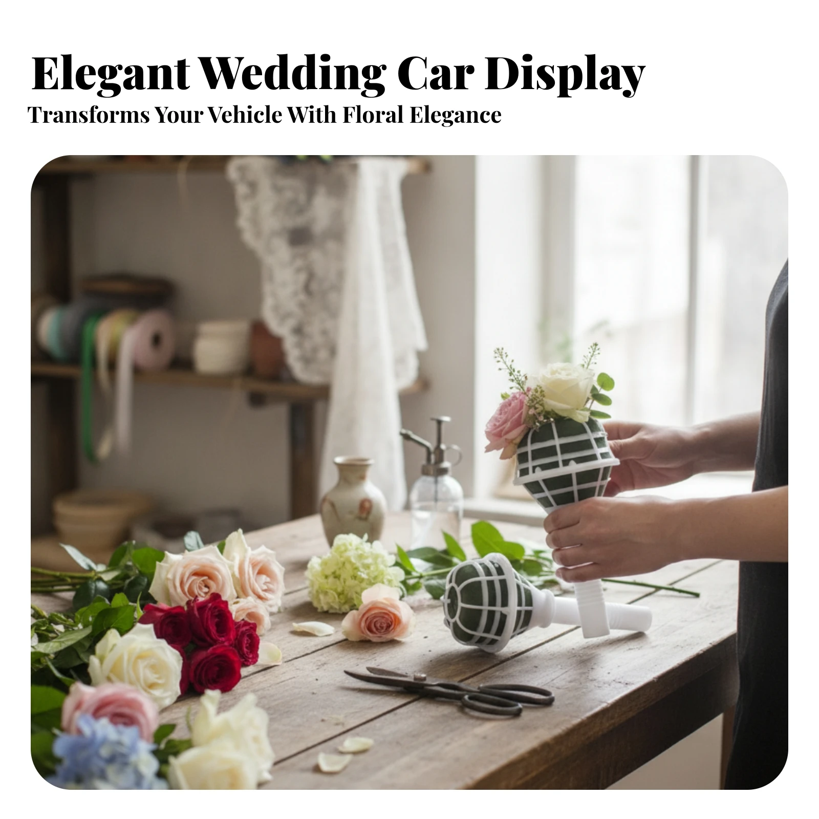 6 Pieces Foam Bouquet Holder Wedding Supply Reusable - view 2