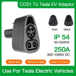 Adaptador CCS1 a Telsa para Tesla Model 3,Y, S Y X, solo para propietarios de Tesla, carga rápida con cargadores CCS1 Combo CC