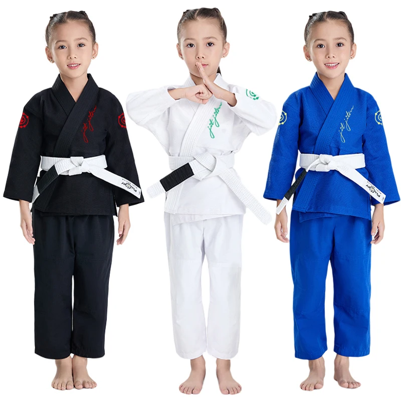 

High Quality BJJ Gi Kimono for Kids Jiu Jitsu Uniforms Lightweight Breathable Kids BJJ Gis Martial Arts Clothing