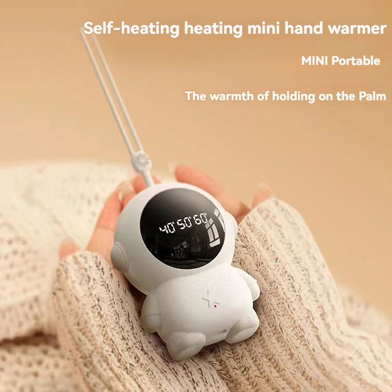 Astronaut Hand Warmer  USB Rechargeable Portable Winter Keep Warm Gadget Pocket Mini Electric Heater Hand Warmer Holiday Gifts