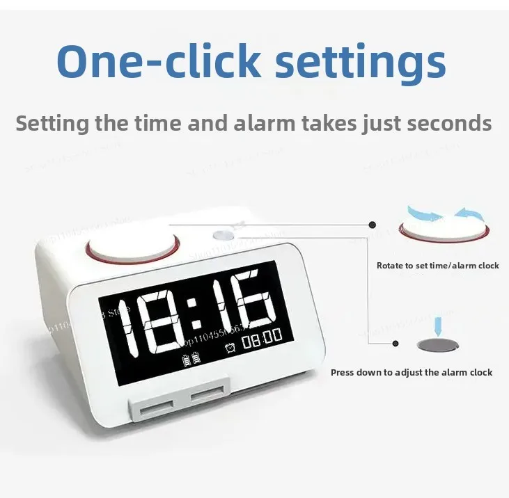 C2 creative multi-function music alarm clock LED children's bedside silent luminous light