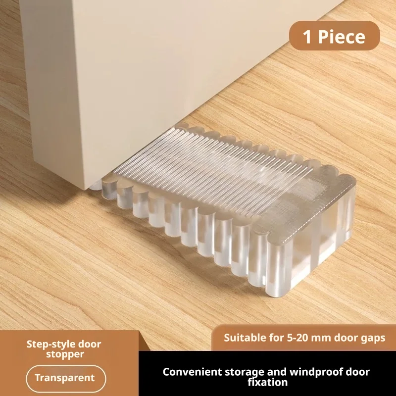 Home Use Safety Silicone Rubber Door Wedge, Anti-Collision Movable Door Stop Block