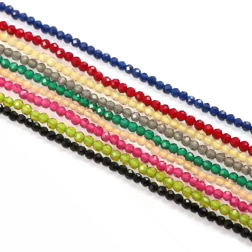 3 szt. 2/3mm Naturalny Kamień Spinel Szlifowany Wielokolorowe Luźne Koraliki Dystansowe do Wyrobu Biżuterii DIY Naszyjnik Kolczyki Bransoletka Akcesoria — zdjęcie 5