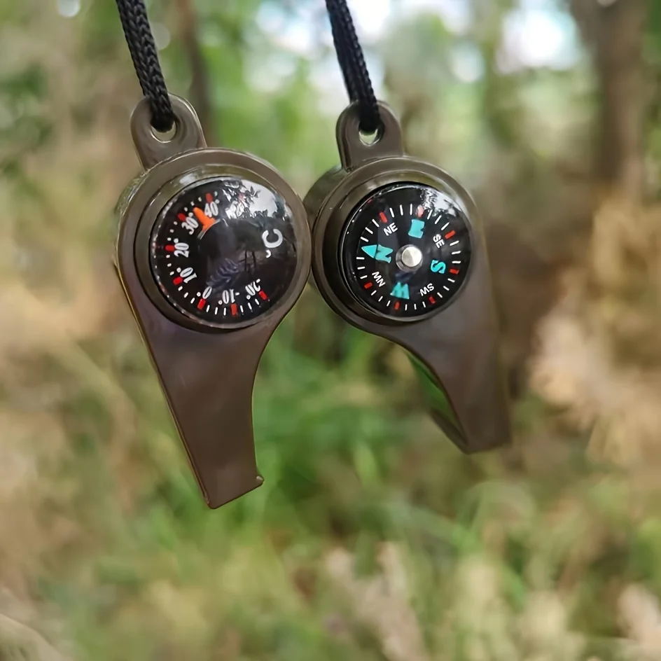 3 в 1, аварийный свисток, компас, термометр, свисток болельщика для занятий спортом, кемпинга, пешего туризма