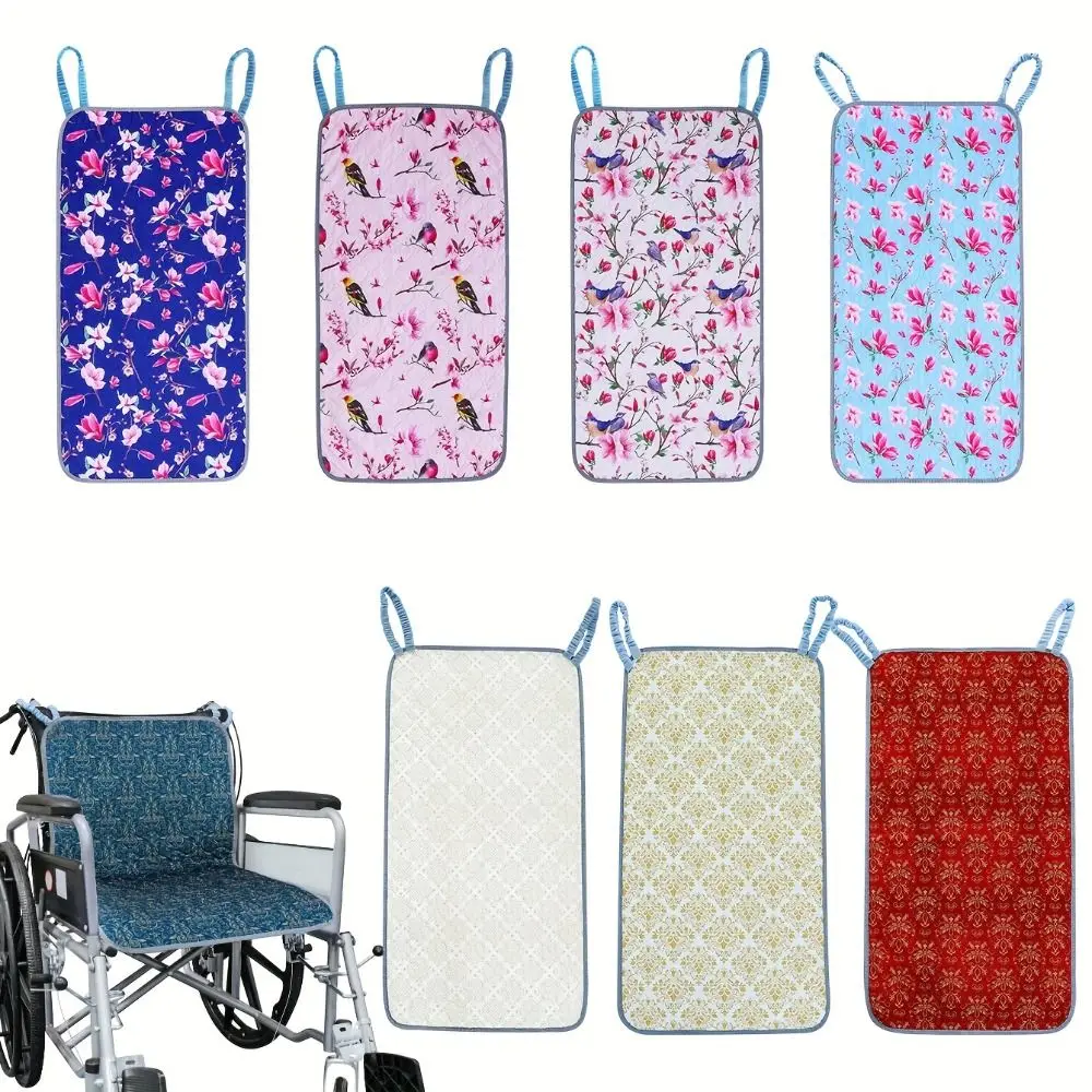Soft Water Absorbent Wheelchair Seat Cushion Washable Anti-Slip Chair Protector Leakproof Comfortable Seat Cover for Disabled