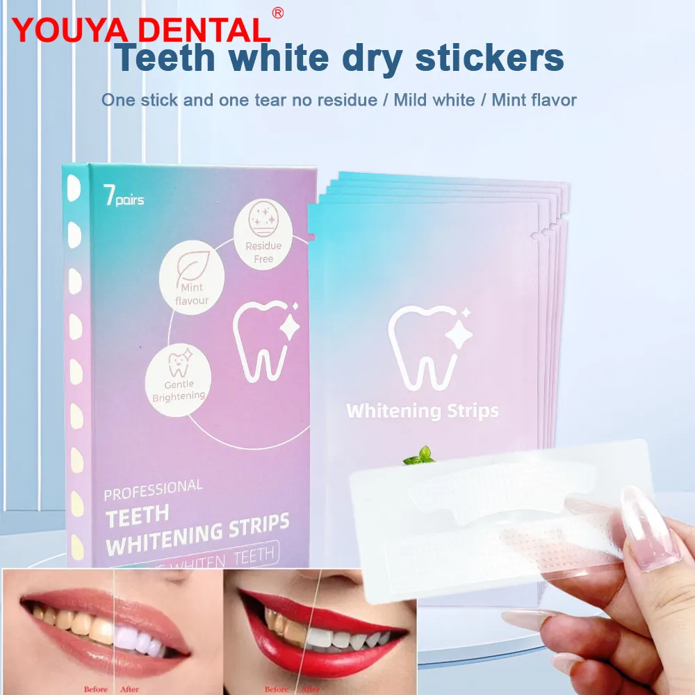 

7Pairs Teeth Brightening Strips Fruit Flavor Teeth Whitening Strips Professional Dental Whitening Set 7 Treatments Kit Oral Care