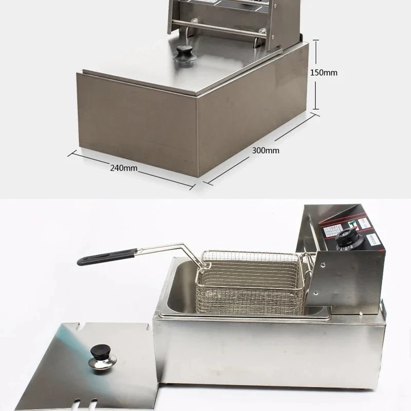 Stainless Steel Electric Deep Fryer Comercial French Fries Fryer Food Cooking Fryer