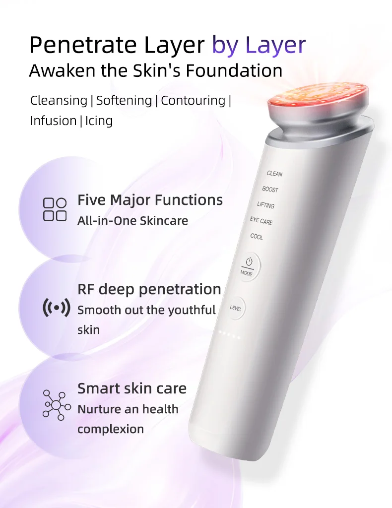 Portable Radi Frequency Face Lift Machine R F Anti-Aging Device | Face & Neck Tightening Firming | Home R-F Anti-Aging Device