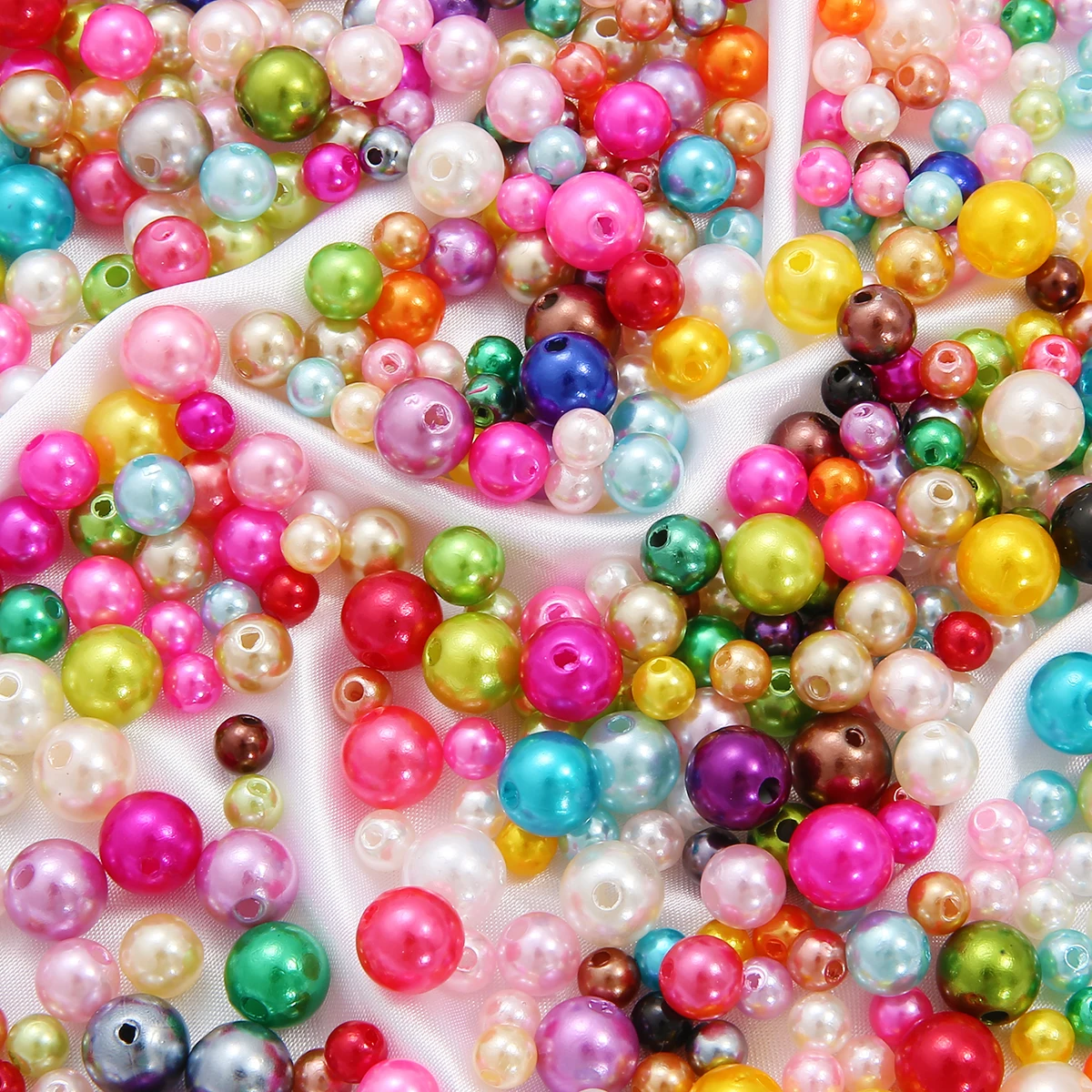 

150 шт., 8 мм, круглые бусины-разделители из АБС-пластика с отверстием из искусственного жемчуга для изготовления ювелирных изделий, ожерелье ручной работы, браслет, аксессуары