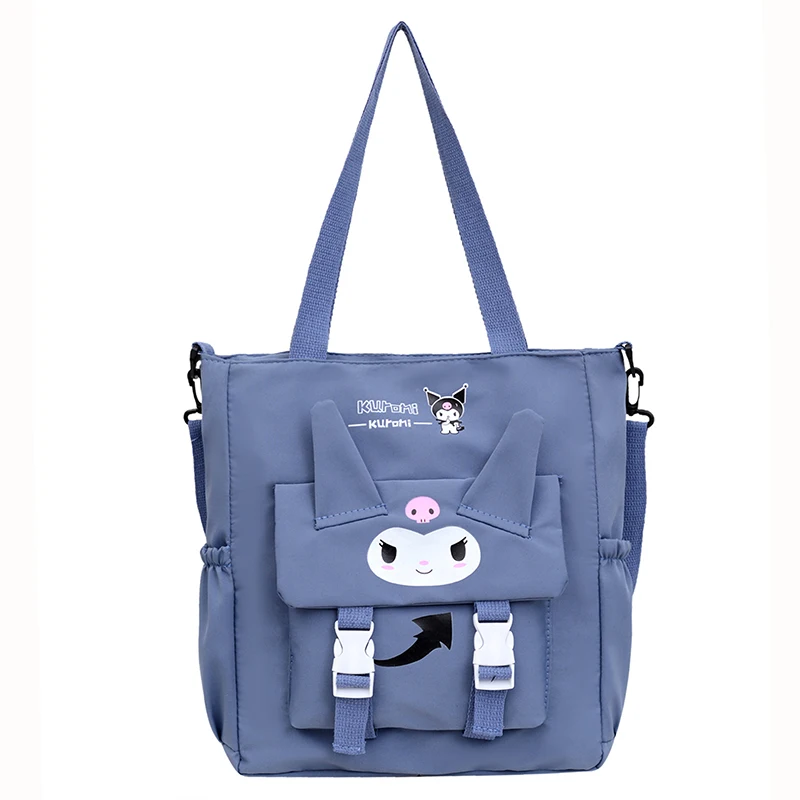 MINISO Kuromi casualowa torba Tote o dużej pojemności słodkie nadruki modna torebka dla wszechstronnych torba na ramię Crossbody damskich