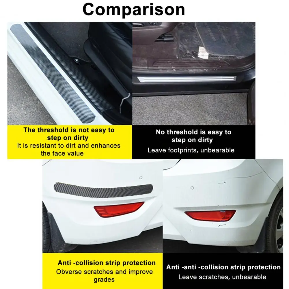 

Hood Wrap Vinyl Car Door Sill Guard Premium Carbon Fiber Car Door Edge Guards Automotive Protection Anti-collision for Auto