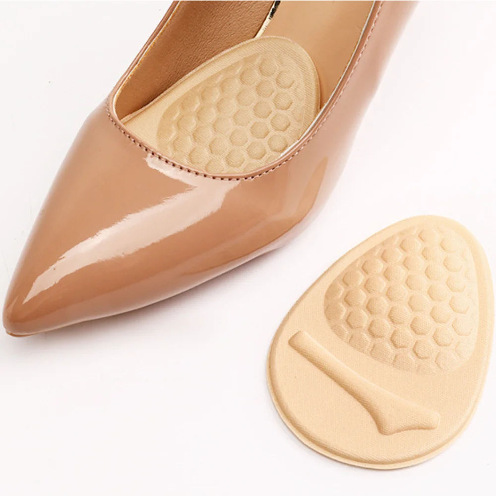 Soft Sponge Forefoot Pads Anti-Slip Self-Adhesive Cushion Inserts for Women High Heels Sandals Shock Absorption