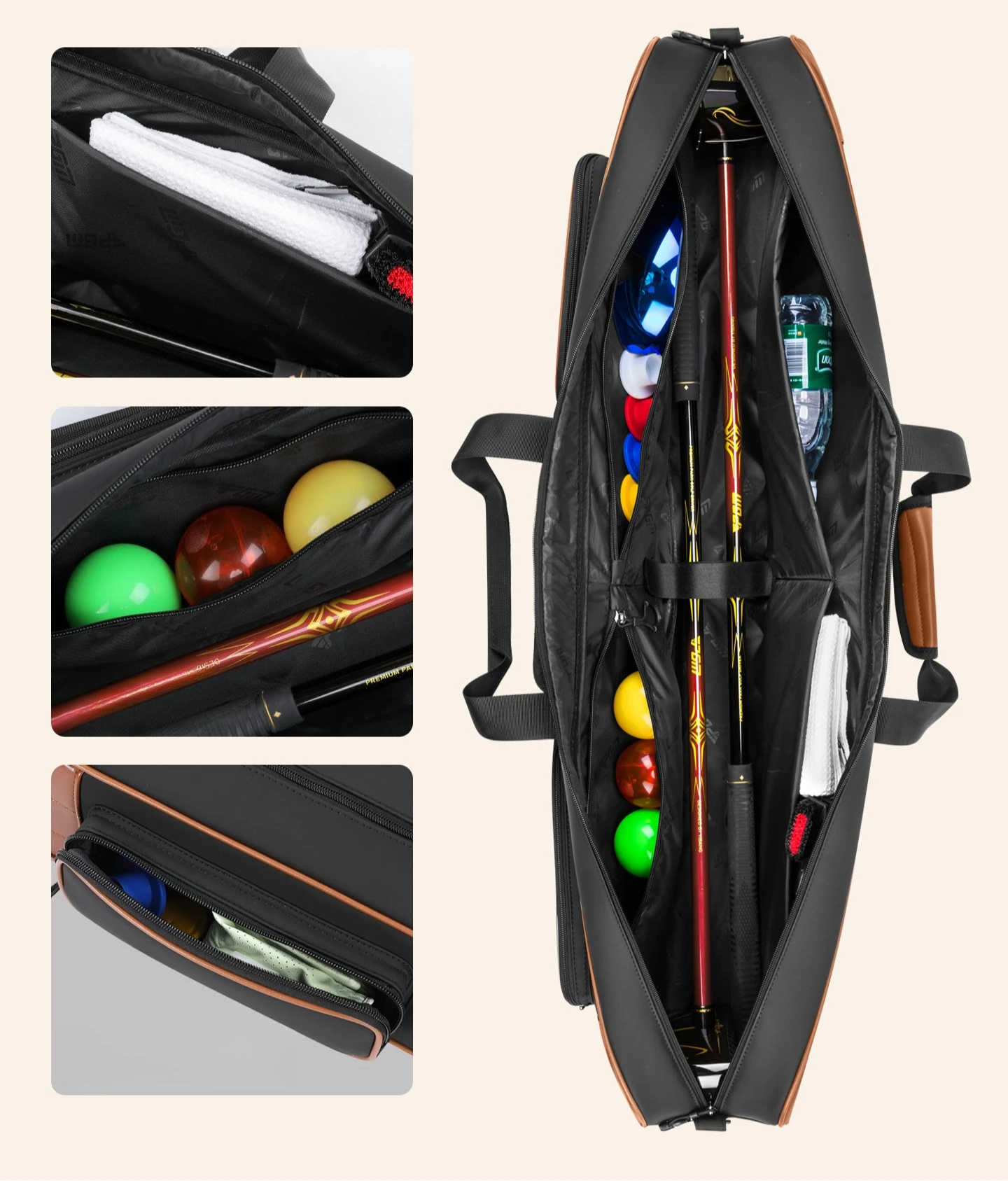 PGM Park Golfbag für Männer und Frauen, Große Kapazität, Ultraleicht, Schlägertasche, Anti-Spritzschutz QIAB039 – Detail 9
