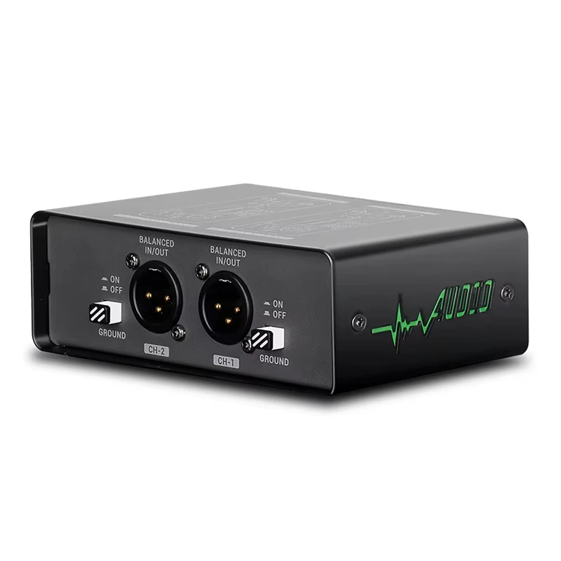 المهنية 2-Way الصوت Lsolator مزيل الحالي XLR الأرض Lsolator لخلاط البث المباشر معدات معالجة الصوت