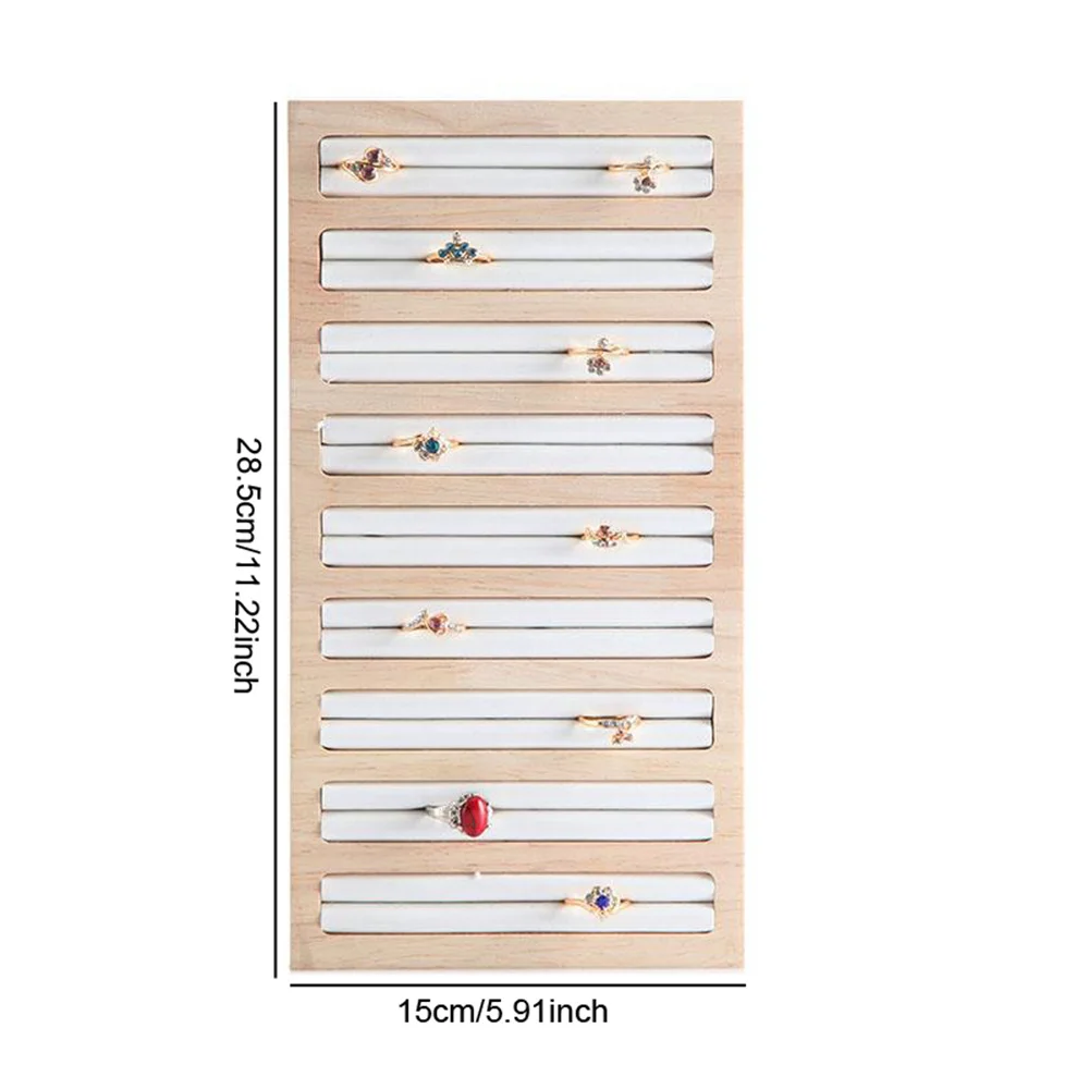 Simple 9 Slots Ring Display Tray, Elegant Jewelry Storage