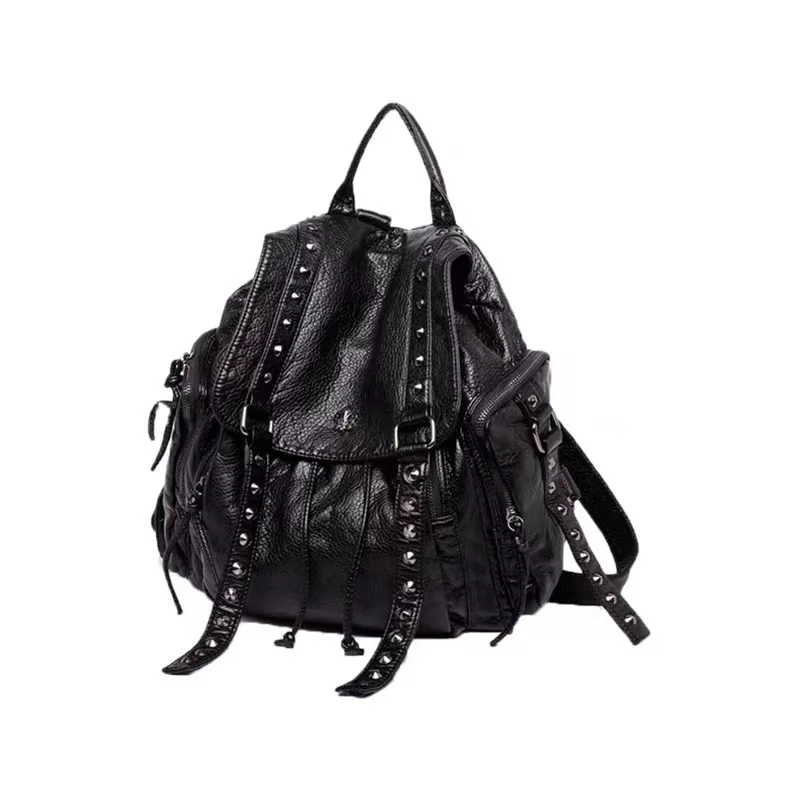 

Ladies' backpack, PU high-grade material, adjustable shoulder strap, large capacity suitable for travel, daily backpack
