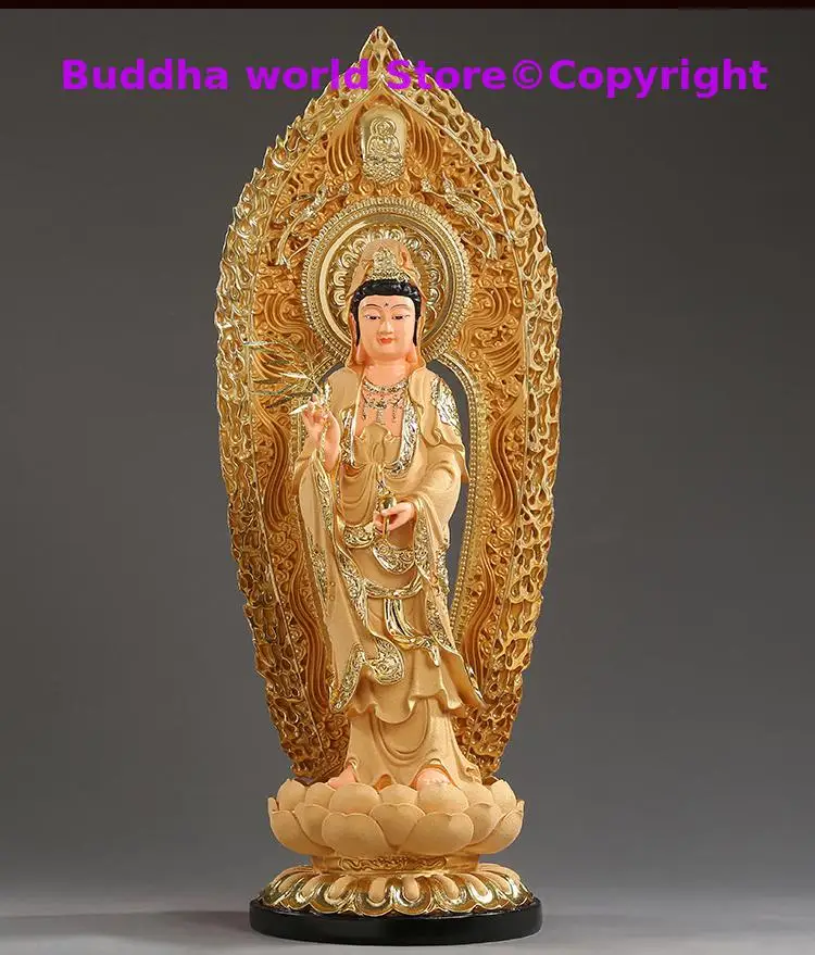 

54CM large Southeast Asia Efficacious worship Buddha Guan yin PUSA Avalokitesvara HOME protection Store FENG SHUI gilding statue