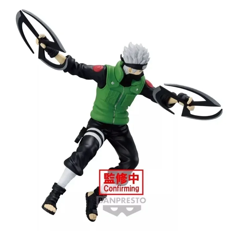 Original Bandai Naruto NARUTOP99 Hatake Kakashi Anime Action Figures Collection Model Toys Ornaments Figure Gifts 13cm ABS