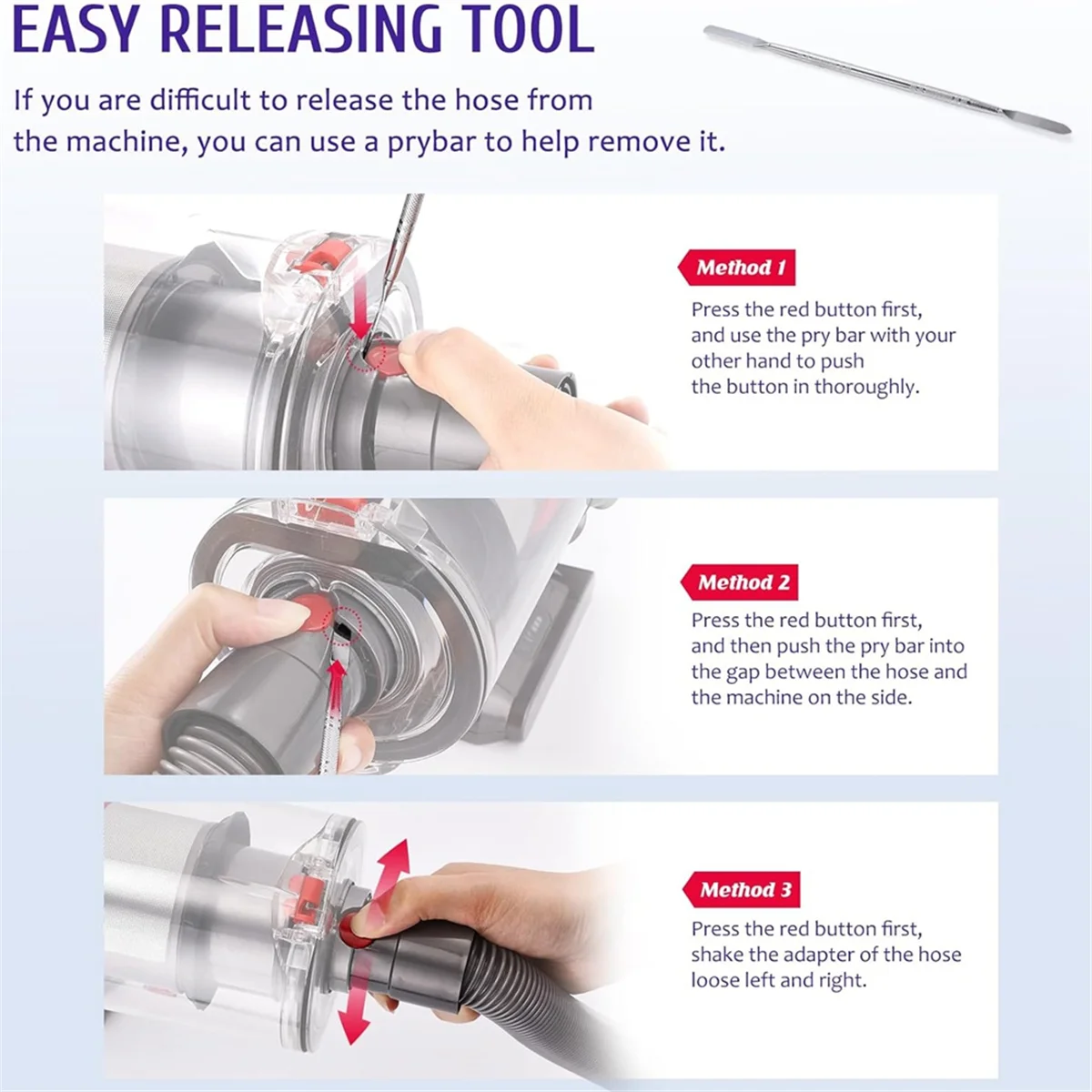 Dusting Brush + Flexible Extension Hose for V7 V8 V10 V11 V15 Vacuum Cleaner Self-Cleaning Soft Bristles Parts