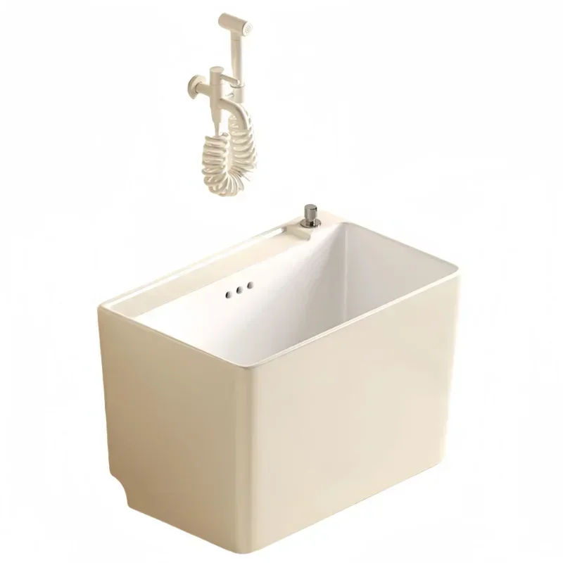 

Cream washing mop pool, balcony household, bathroom large ceramic pool