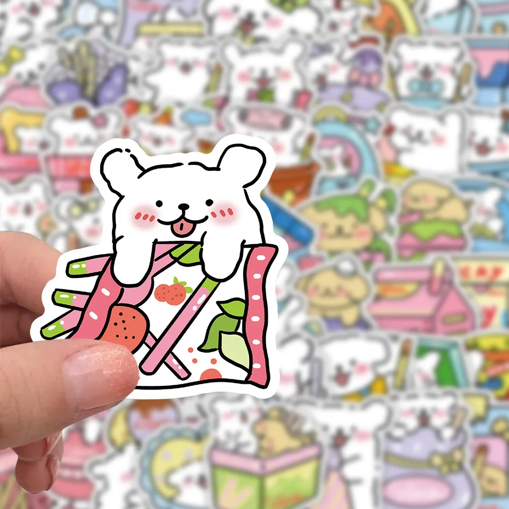 51PCS การ์ตูนต้นฉบับสีเขียวสายลูกสุนัขสติกเกอร์ DIY ของเล่นเด็กแล็ปท็อปสเก็ตบอร์ด Decals สติกเกอร์