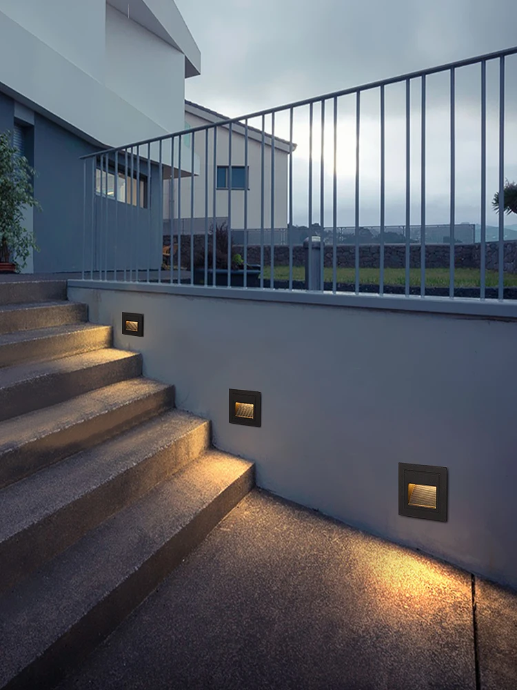 

Outdoor Waterproof Wall light Embedded Staircase Wall Lamp IP65 Outdoor Step Light Park Night light External Courtyard Lighting