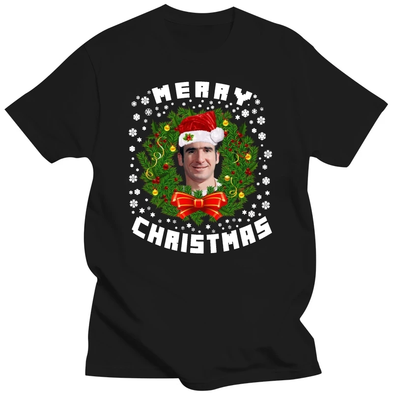 Eric Cantona Christmas T-Shirt French  Xmas Festive Gift Tee Top Men Clothes Tee Shirt