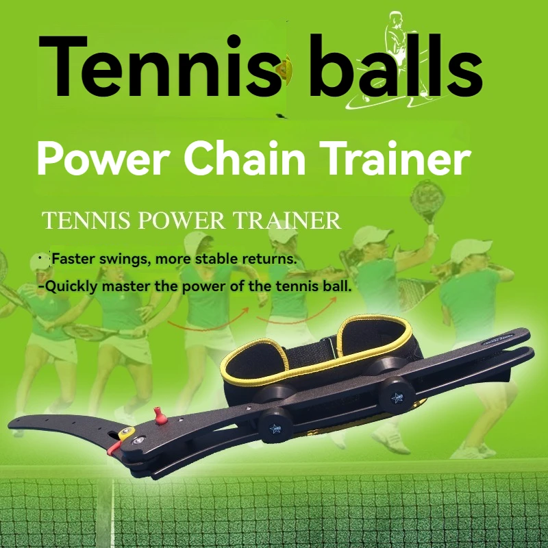 Tennis Power Chain Trainer Twisting Waist-twisting Batting Exerciser Whiplash Swinger Training Accessories