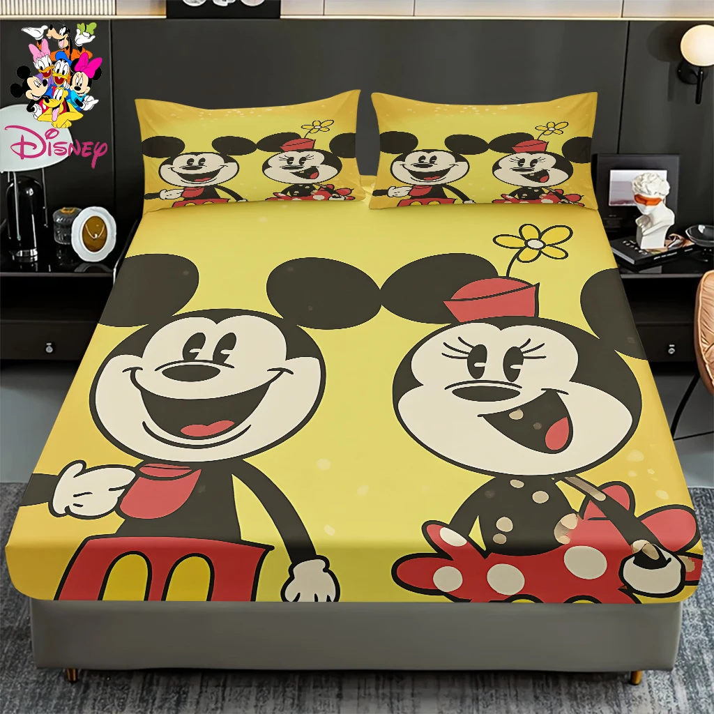 2/3 шт., набор простыней с улыбкой Микки и Минни Диснея, мягкая и машинная моющаяся ткань, праздничный подарок для семьи и друзей
