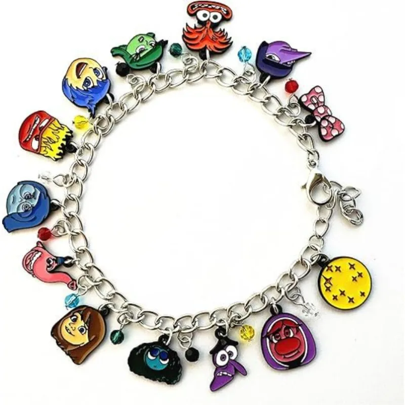 

Disney Cartoon Inside Out 2 Jewelry Bracelet Pendant Anime Figures Joy Sadness Fear Anger Disgust Girls Bracelet Birthday Gifts