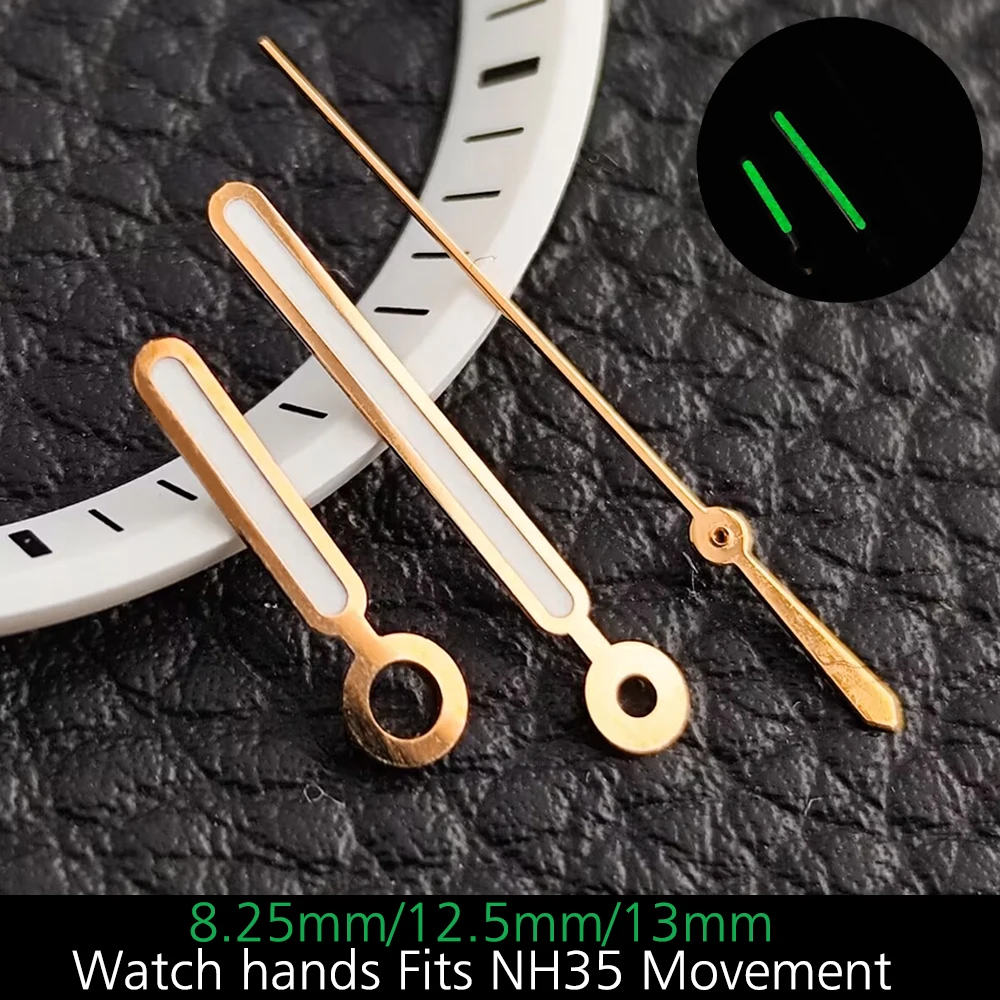 NH35 الأيدي الساعات للرجل ساعة اكسسوارات فضي الذهب روز الإبر يناسب NH35 NH36 ساعة يد تعمل بالحركة أجزاء لساعة أوتوماتيكية
