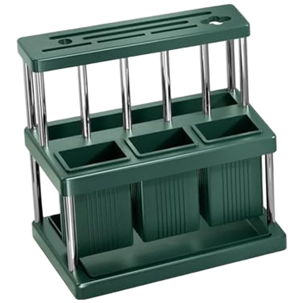 Cutlery Organizer with Drainage design for kitchen utensil storage metal holder For Easy access and hygienic drying rack