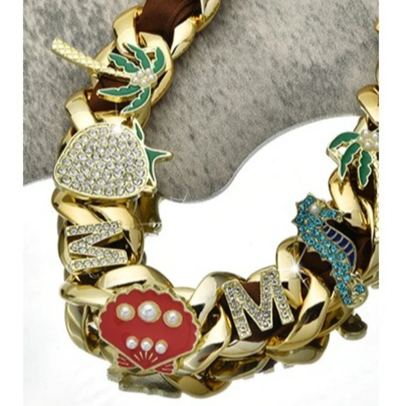 Mode Gleichen Stil Intarsien Shell Halsketten Gemischte Material Männer Frauen Hip-hop Vielseitige Paar Halskette Charming Schmuck – Detail 4