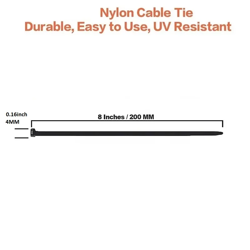 1000Pcs Cable Management Assorted Supply Fasteners Plastic Wire Zip Ties Organiser Nylon Electric Tie Sets Fixed Binding