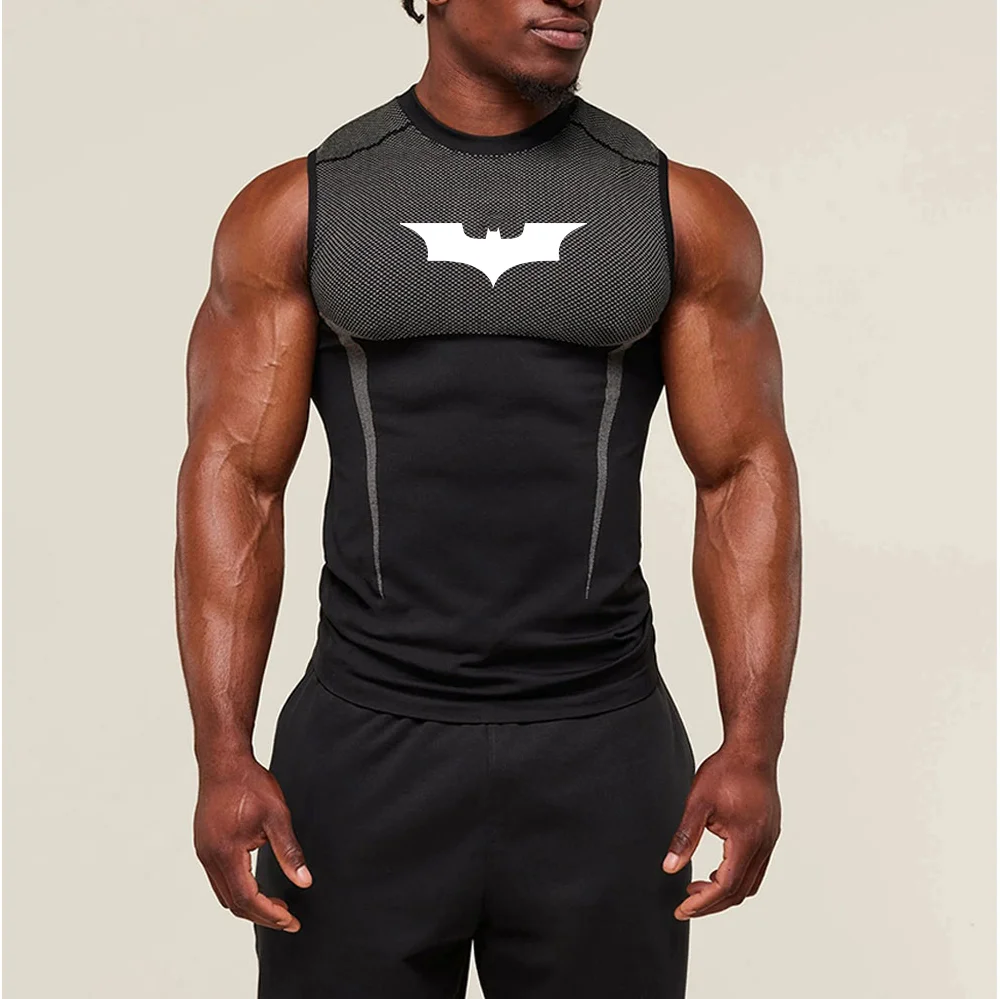 Men's Quick Dry Sport Vest Summer Training Tanktop Sleeveless Gym Workout Fitness Tops Running Tee for Active Men