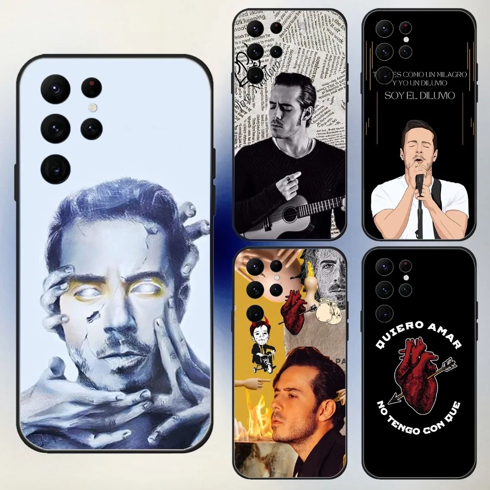 Funda de teléfono Jose Madero Singer para Samsung S24,23,22,30,21,10,9,Ultra,Plus,Lite,FE,5G, funda blanda negra