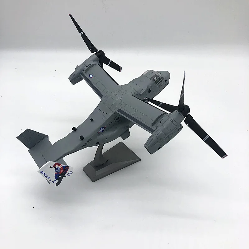 25cm 1/72 Alloy V-22 Tilt-rotor Scale Fighter Model Souvenir Accessories Home Decor Calendar Makeup Aesthetic Room Airsoft