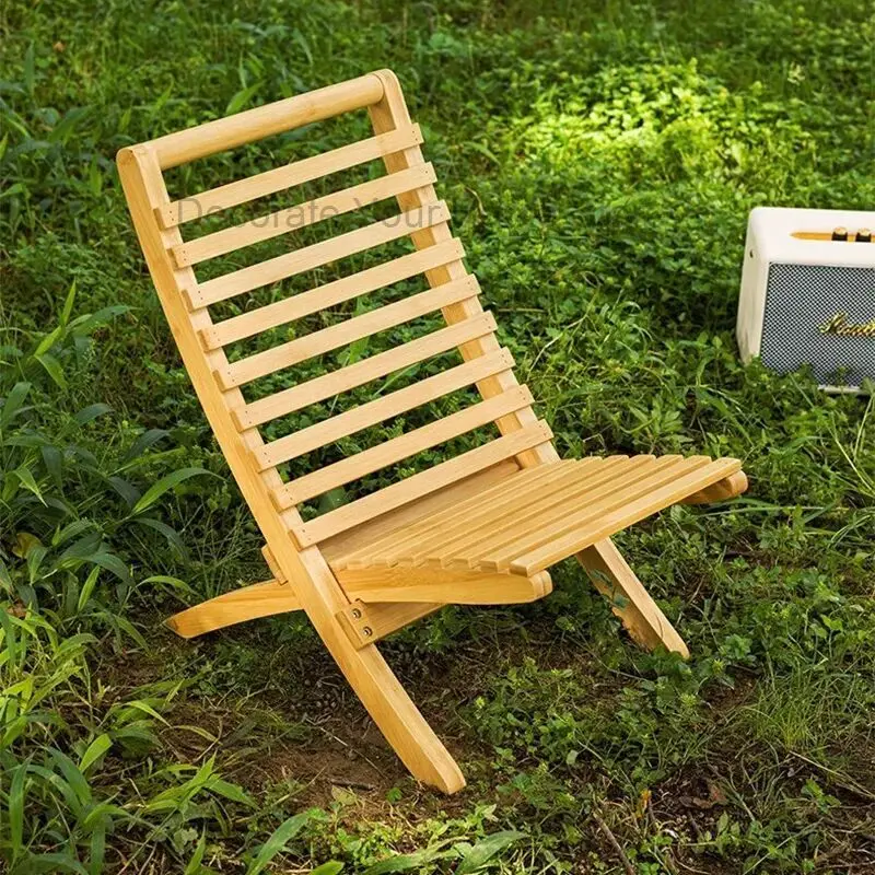 Garden Portable Camping Chair Wooden Folding Pool Relax Minimalist Lounge Chair Living Room Unique Cadeira Outdoor Furniture