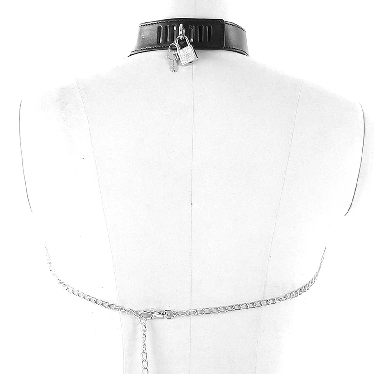 سلسلة مربط الصدر القوطية مثير ضمادة الملحقات فو الجلود صديقة للبيئة التعبئة #5