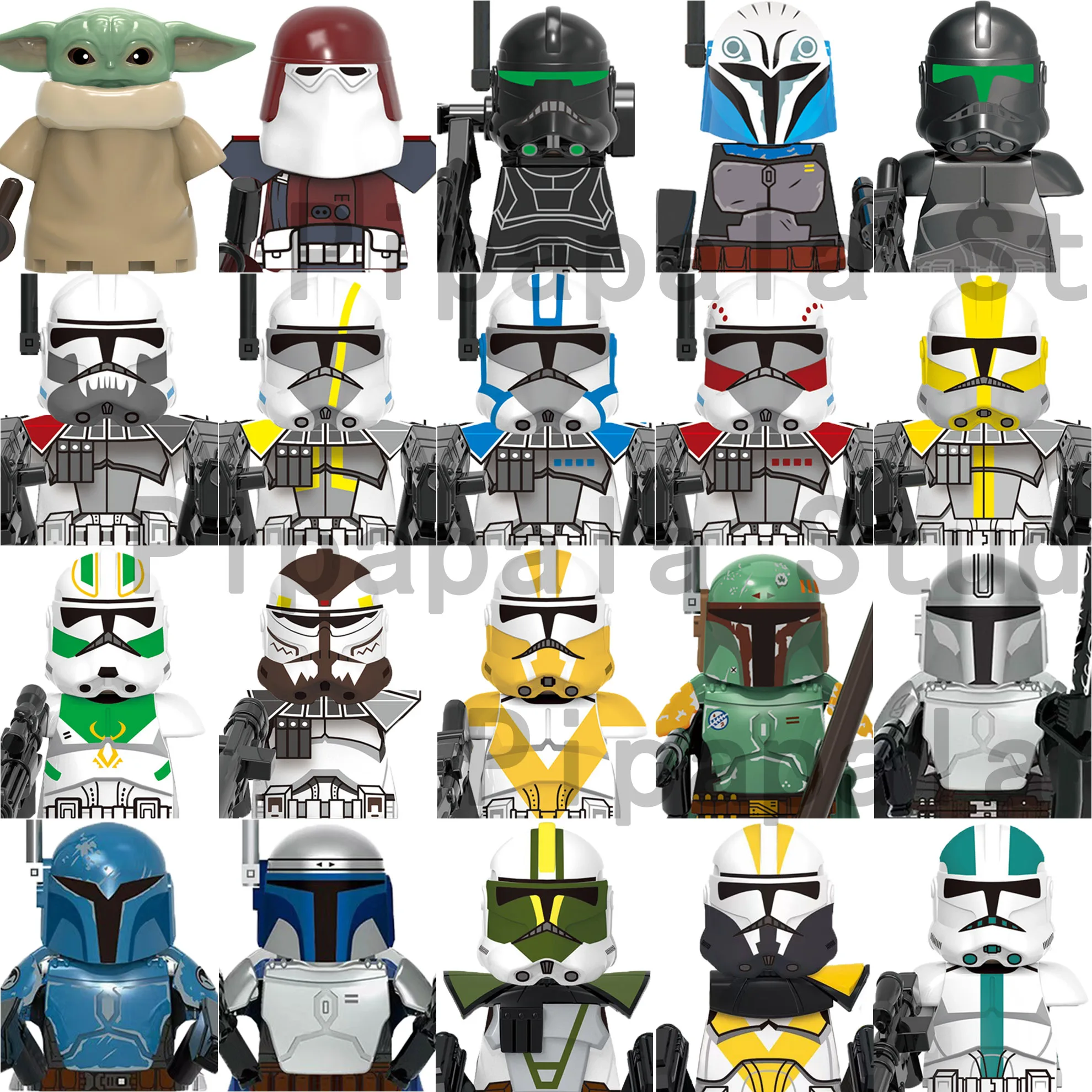 

Star Wars anime character building blocks 327th Star clone Trooper Bo-Katan Kryze Mini children's brick toys festival gifts