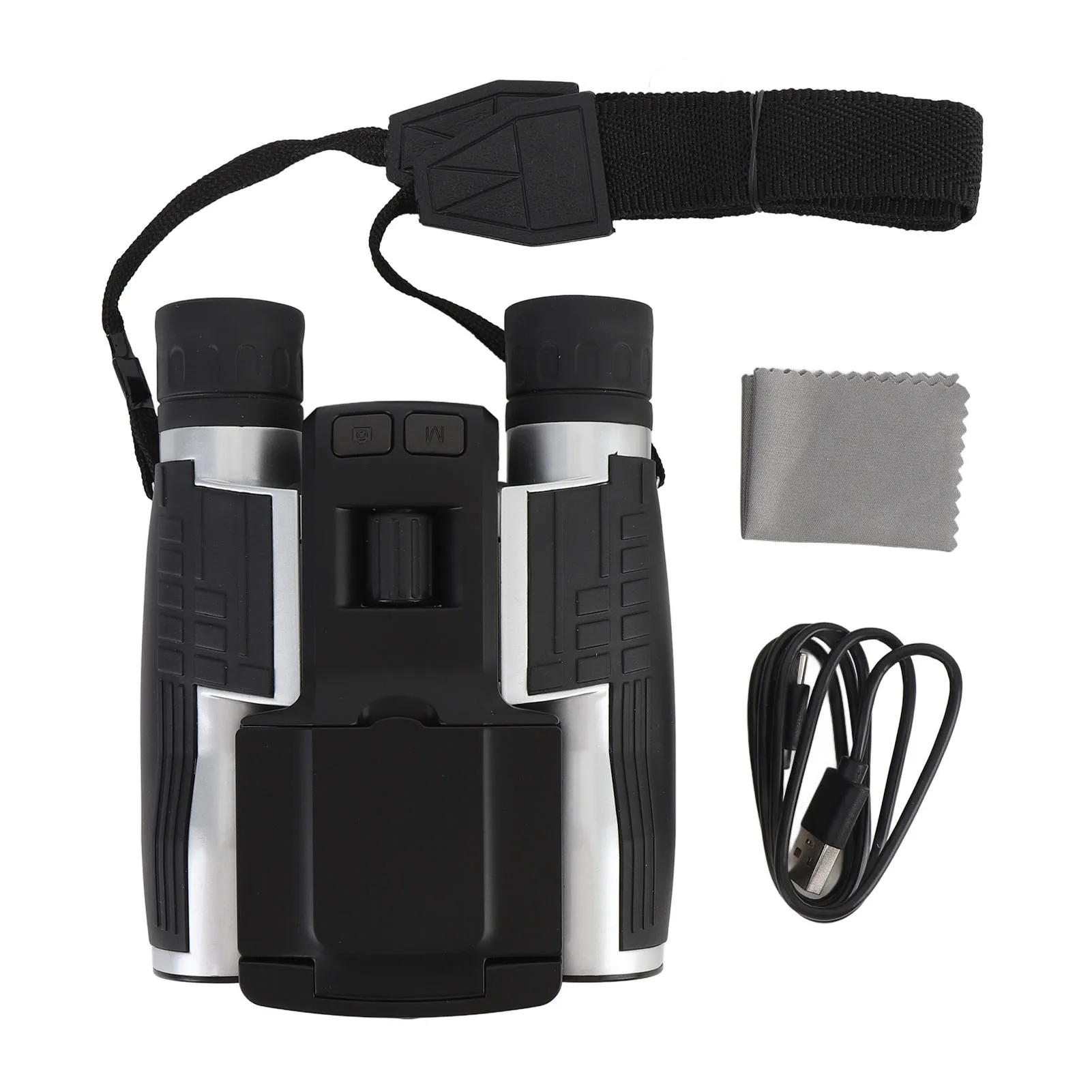 

12x32 Binoculars Plastic 48MP Photos 2.4 Inch Color Display Support Up To 128GB Bird Watching Binoculars with Camera for Travel