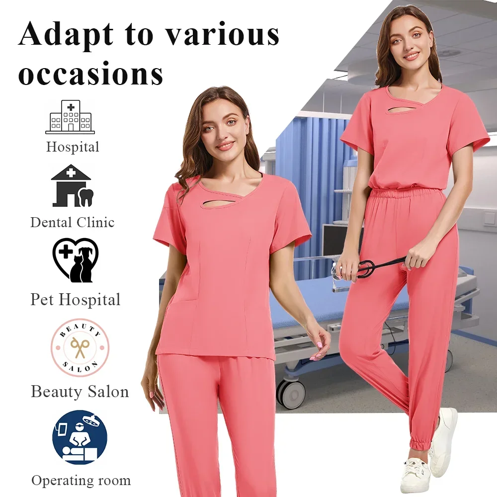Wholesale Price Doctor Nurse Scrubs Set Medical Uniforms Women Jogger Set Hospital Accessories Operating Room Surgical Workwear