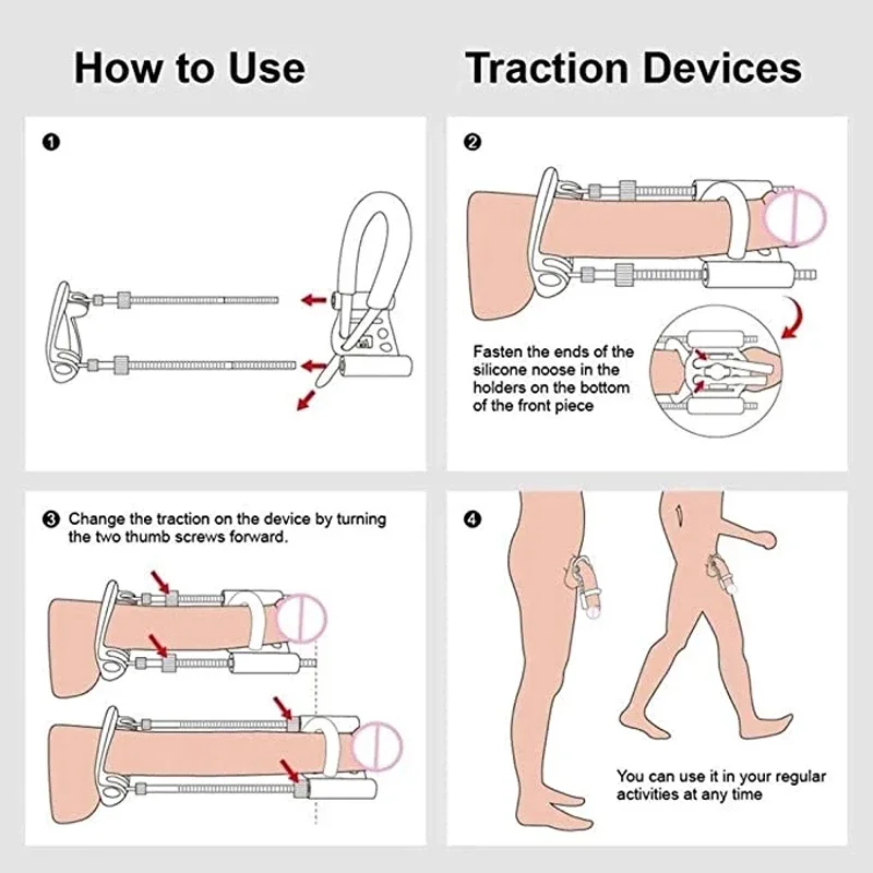 Men Penis Sex Toys Extender Enlargement Edge Stretcher Pump Strap Male Dick Enlargers Peni-s Pump Device Male Dick Stretcher