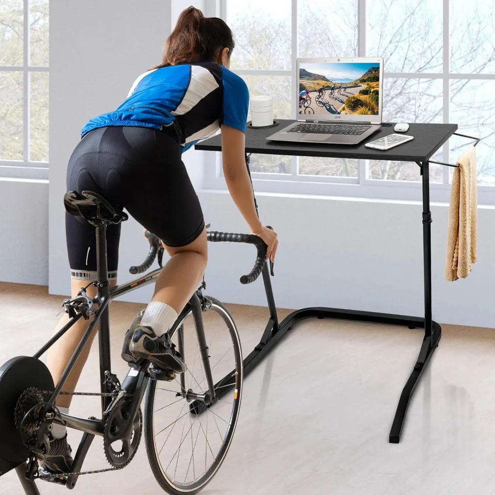 

Adjustable Bike Trainer Desk, Workstation Standing Desk for Treadmill Cycling, Cycle Trainer Stand Table