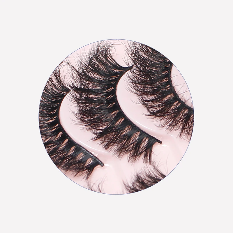 Natural Long 3D Mink Lashes, macio, curto Faux Lashes Handmade Fake Lashes Ferramenta de maquiagem diária Extensão dos cílios 10 pares, venda quente