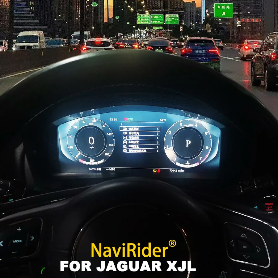 LCD Dashboard Panel For Jaguar XJL 2010-2015 Digital Instrument Cluster Virtual Cockpit Speedometer Tachometer Odometer Carplay