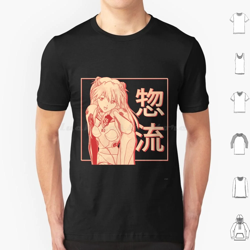 

Футболка с принтом Asuka 6xl, крутая хлопковая футболка Asuka Asuka Langley Asuka Langley Soryu Nge, аниме Waifu, эстетическая графика Kanji