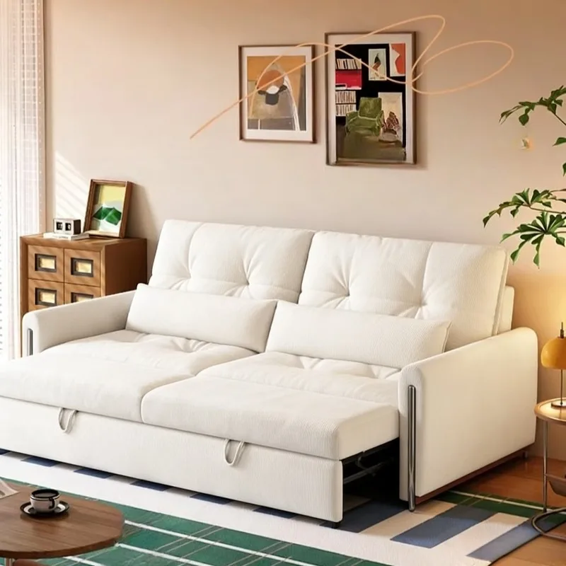 

Chenille Fabric Sofas Living Room Office Multifunctional Sofa Bed 2 Person Luxury Modern Full Size Frame Hotel Couch Furniture